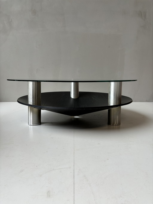 Table basse vintage en aluminium, 1970