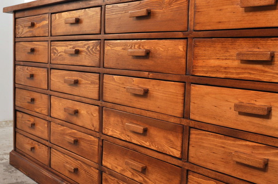 Image 1 of Vintage Chest of Drawers in Pitch Pine 1950s