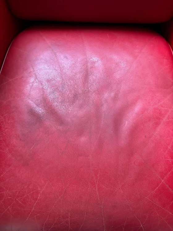 DeSede DS57 Design Franz Romero - rosso - base a slitta in alluminio lucidato – de Sede, Poltrone, Leather (photo 5 of 5)