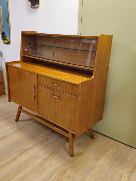 Image 1 of Vintage Highboard Display Cabinet Display Case Dresser