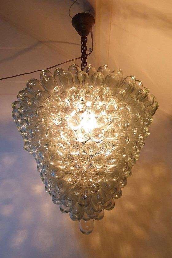 Image 1 of Suspension vintage en verre de Murano motif raisin XL
