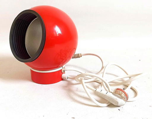 Lampe boule Lita rouge vif Space Age Années 70