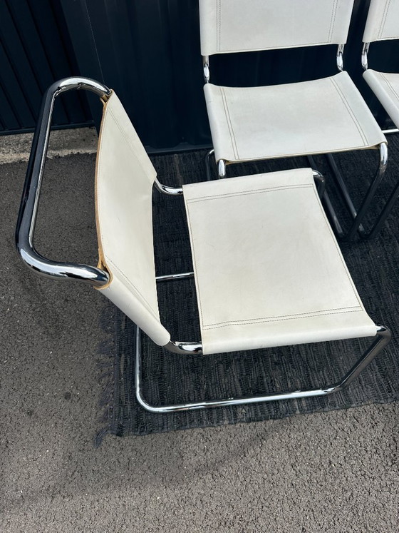 Mart Stam S 33 Chairs – Dining chairs, Chrome, Leather (photo 7 of 24)