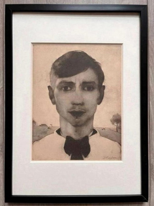 Jan Mankes 1889-1920 / Heliogravur-Selbstporträt Jan Mankes 1923