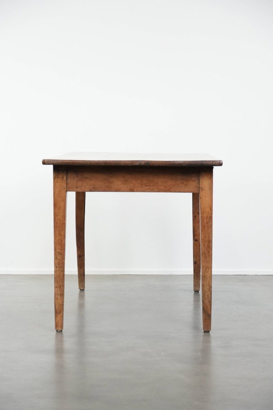 Image 1 of Early 19th century French fruitwood dining table with two drawers