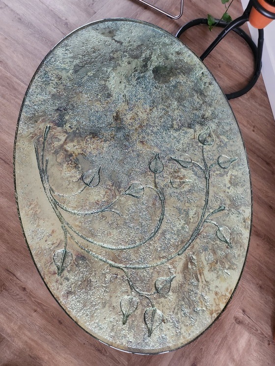 Image 1 of Tavolino da caffè ovale vintage