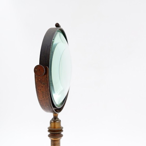 Image 1 of Große Physiklabor-Linse, altes wissenschaftliches Instrument, 19. Jahrhundert
