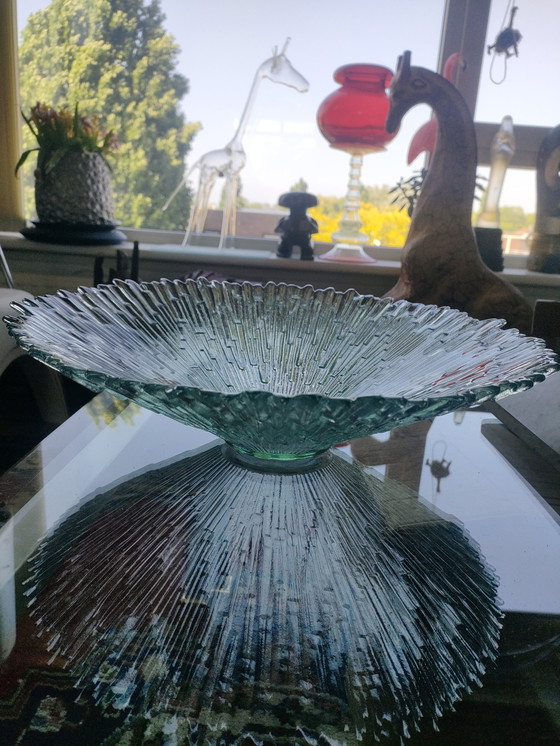 Image 1 of Vintage design Tauna Wirkkala Revontulet Northern Lights glass bowl