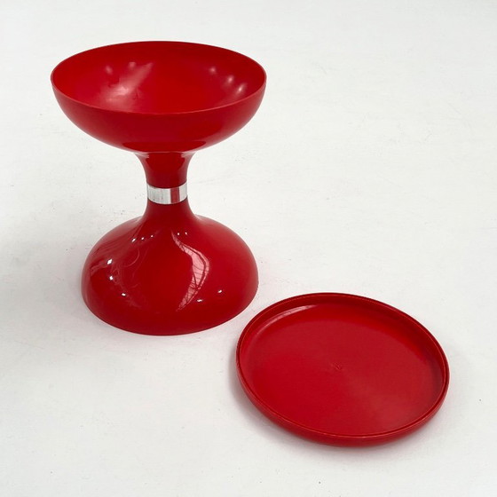 Image 1 of Red Americano Space Age Stool from Biemme Bologna, 1970s
