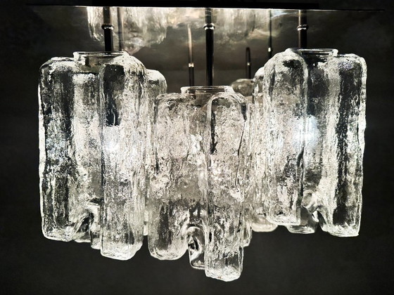 Vintage Kalmar Granada lamp, Ceiling lights, Glass, Chrome, Silver (photo 3 of 14)