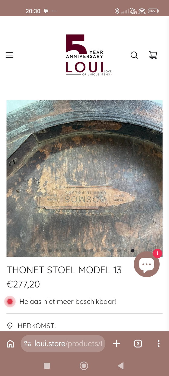 Image 1 of Chaise Thonet Cosmos classique