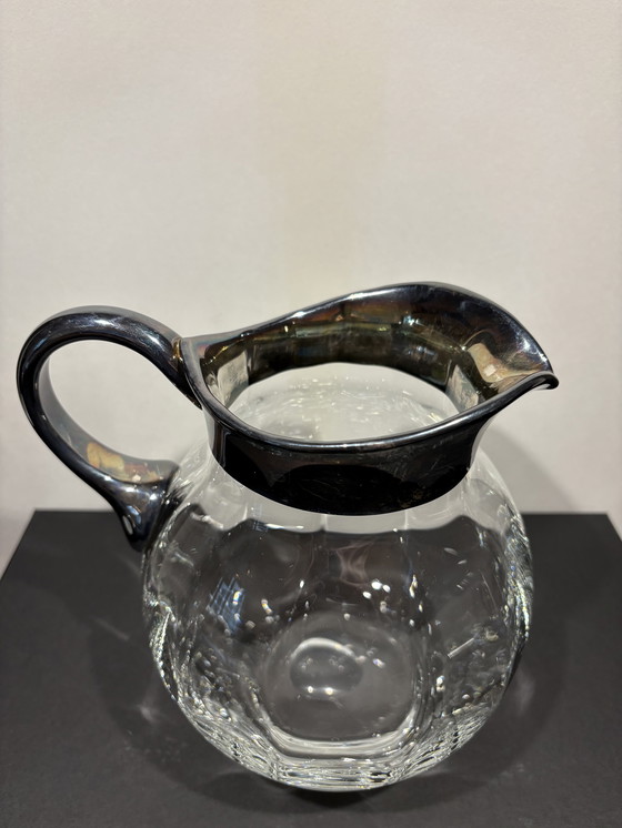 Image 1 of Brocca vintage con bordo di ghiaccio di Dorothy Thorpe di metà secolo