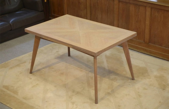 Tisch aus gekalkter Eiche 1960er Jahre – Esstische, Holz, Vintage (photo 8 of 13)