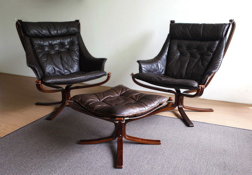 2x Vatne Møbler Sigurd Ressell Chaises à dossier haut