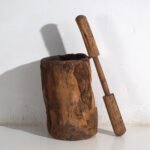 Large antique wabi-sabi style mortar and pestle (c.1920) #78 – Decorative Objects (photo 6 of 40)
