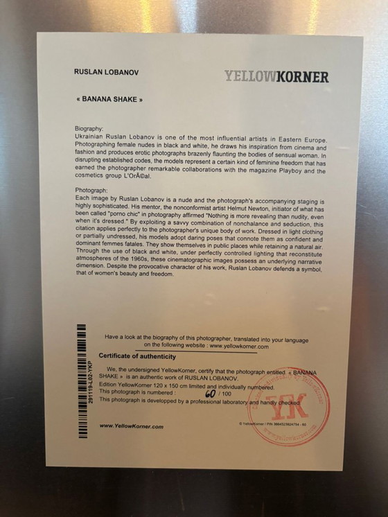 Image 1 of Banana Shake - Colección Ruslan Lobanov (120 x 150) - acabado mate
