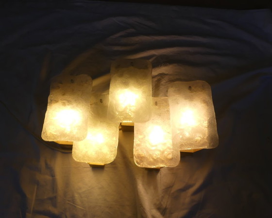 Image 1 of Kaiser wandlamp, wandlamp, ijsglas, jaren 60/70, UK1aeb