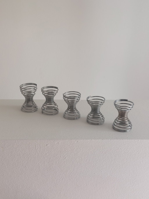 décor en spirale pour coquetier de style Memphis postmoderne vintage