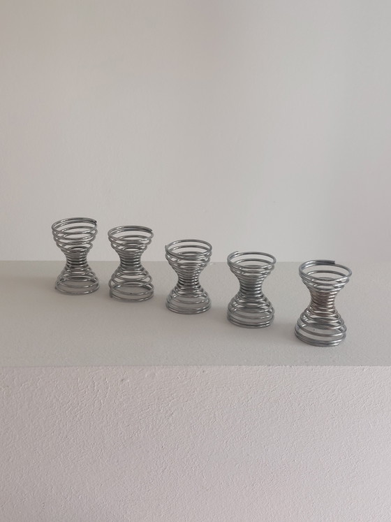 Image 1 of Decorazione a spirale per portauova in stile Memphis postmoderno vintage