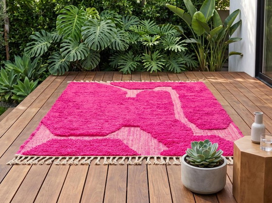 Wunderschöner handgeknüpfter rosa Teppich, 200 x 300 cm – Teppiche & Läufer, Wool (photo 4 of 6)