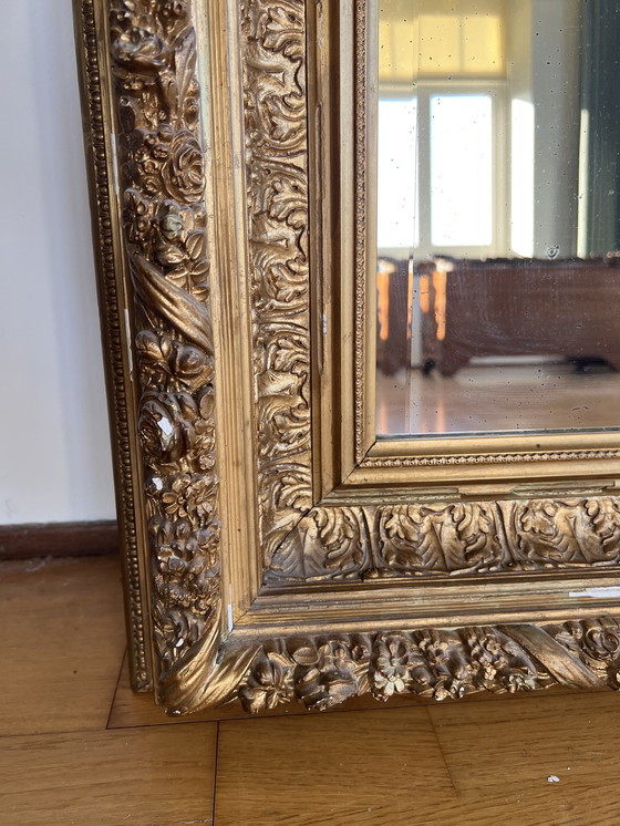 Image 1 of Large French Louis-Philippe bevelled mercury mirror, circa 1840-60
