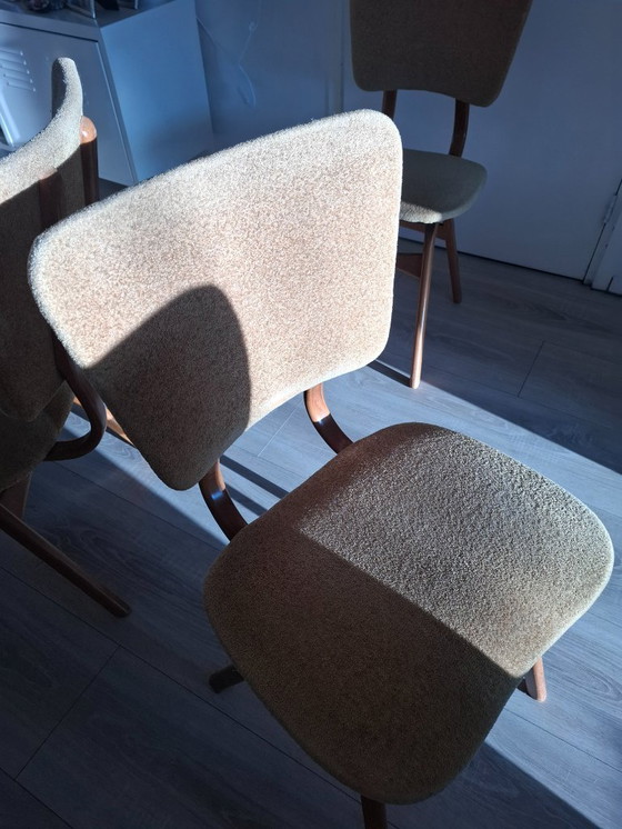Image 1 of 3x mustard yellow retro dining chair