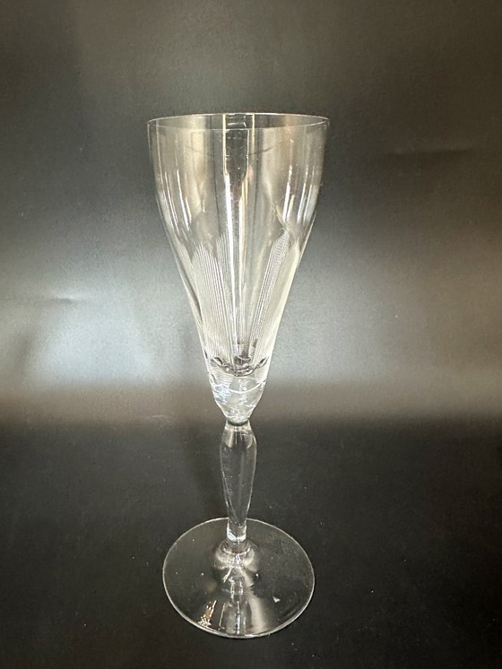 Image 1 of 4 x 1960s champagne glasses, etched design