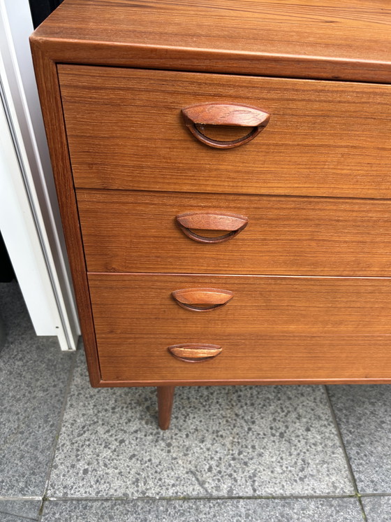 Image 1 of Vintage Teakhouten Ladenkast, Zeer Mooi