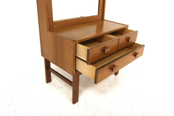 Image 1 of Miroir silhouette vintage en teck, Suède 1960