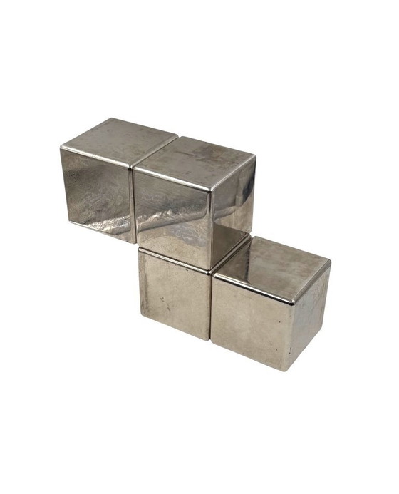 Image 1 of Postmodern steel tetris sculpture, Italy 1980s