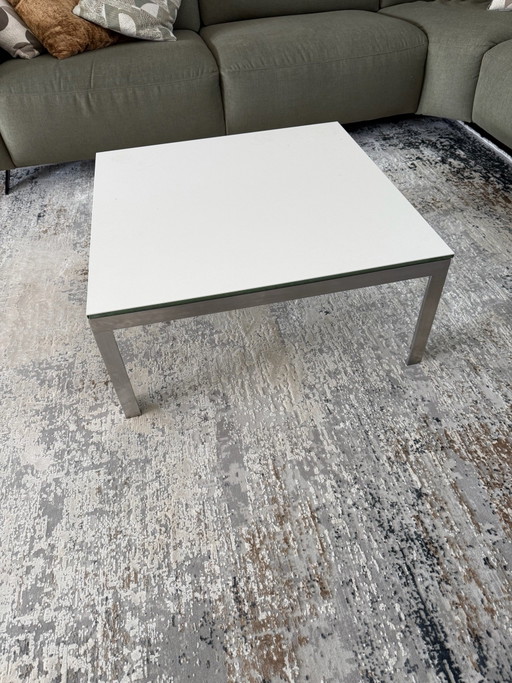 Metaform Mesa de centro 80x80 cristal con cerámica