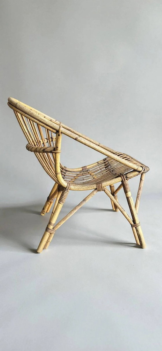 Salón, sillas de concha de ratán de los años 60. – Sillas de jardín, Wicker, Rattan (photo 4 of 9)