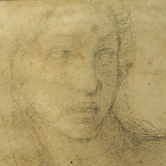 Image 1 of Impression d'art encadrée La Vierge à l'Enfant Michel-Ange