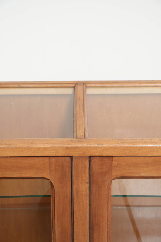 Image 1 of Large and beautiful vintage wooden counter/display cabinet/museum cabinet with a stunning appearance