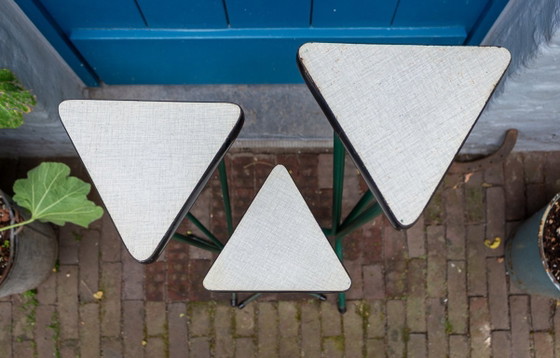 Image 1 of Ensemble de 3 supports géométriques pour plantes - table à plantes
