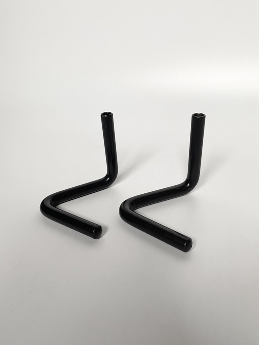 1980s vintage postmodern design candlesticks