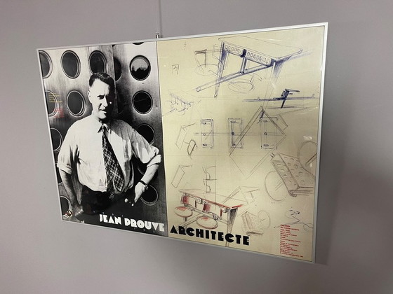 Jean Prouvé Architecte Raro Poster d'Arte Grande Formato, Archives Internationales, Incorniciato. Francia, (photo 4 of 14)