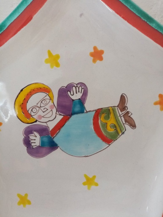 Image 1 of Placa mural de cerámica Ange Céleste Desimone/italy años 60 (26cm)
