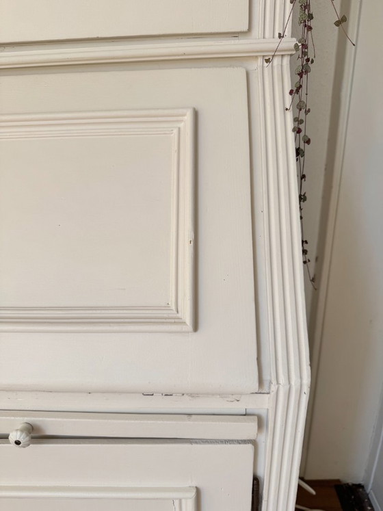 Credenza con tavolo a scomparsa – Credenze con vetrina, Glass, Leather (photo 3 of 11)