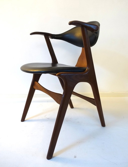 Sedia in corno di mucca Louis van Teffelen, anni '60, AWA