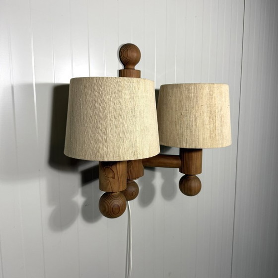 Image 1 of Uno Kristiansson wall lamp Pinus for Luxus Sweden 1970s