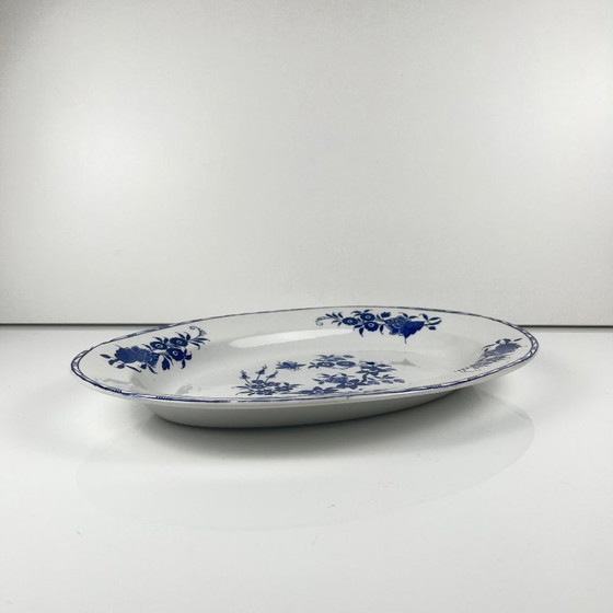 Image 1 of Oval platter "Grand bouquet", Boch brothers, La Louvière, Belgium, 1920