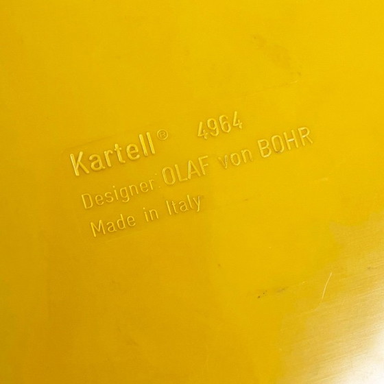 Cómoda amarilla de 6 cajones, modelo 4964, diseñada por Olaf Von Bohr para Kartell en la década de 1970. (photo 9 of 9)