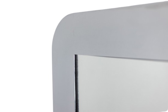 Image 1 of Specchio rettangolare, metallo lucido. Italia, anni '70