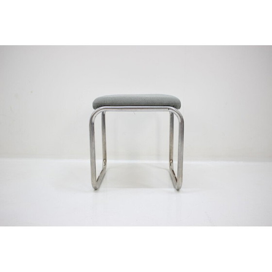 Image 1 of Vintage chrome stool by Robert Slezák, Czechoslovakia, 1930s