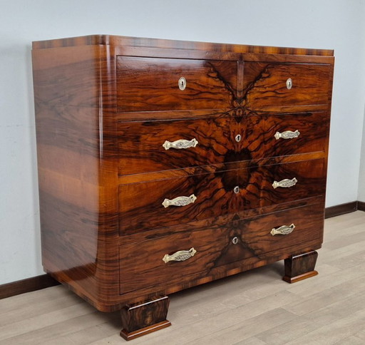 Venezianische Art-Deco-Kommode, 1934 (5 Schubladen)