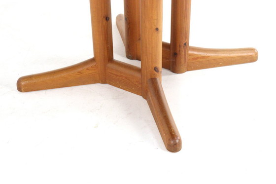 Image 1 of Vamdrup pine ronde 2x verlengbare eettafel 'Idom' vintage Deens