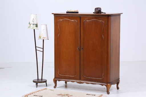 Vintage Louis XV style cupboard | antique style compartment cupboard 20s 30s | linen cupboard wood storage #05-31