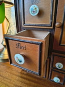 Vintage Wooden Spice Cabinet / Antique Spice Cabinet