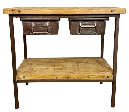 Vintage Industrial Worktable, 1960s